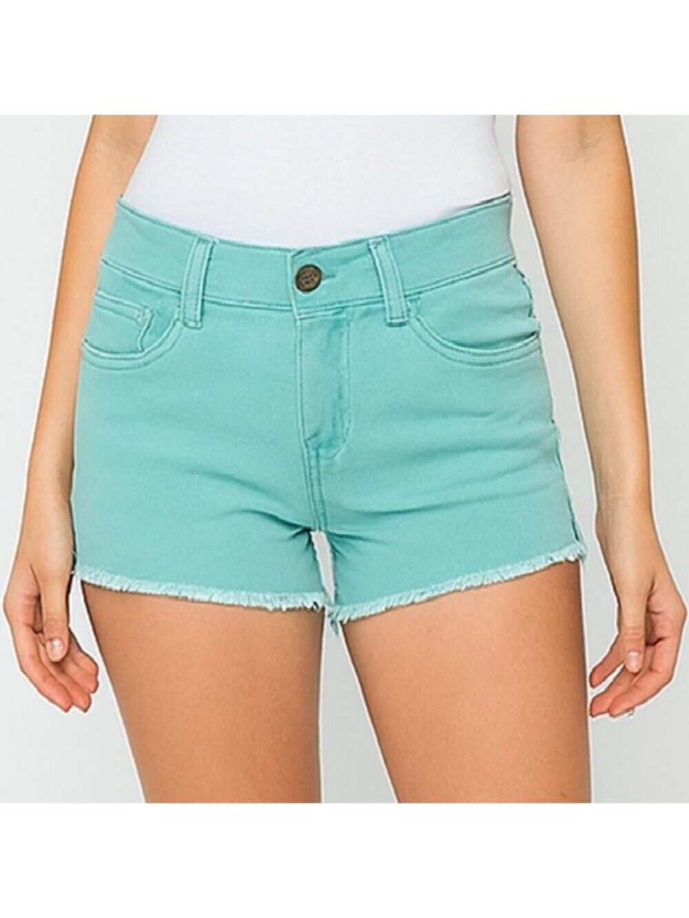 Blue Corduroy Short Shorts Cut Off Shorts Mini